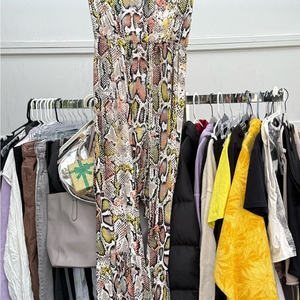 Vibrant Snake Print Jumpsuit